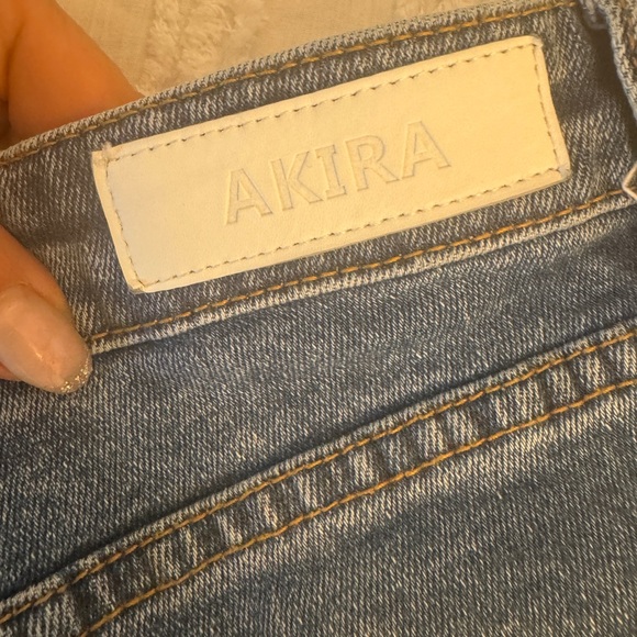 Akira Rhinestone Thigh Rhinestone Slit Jeans 13 W 30 - Picture 6 of 7
